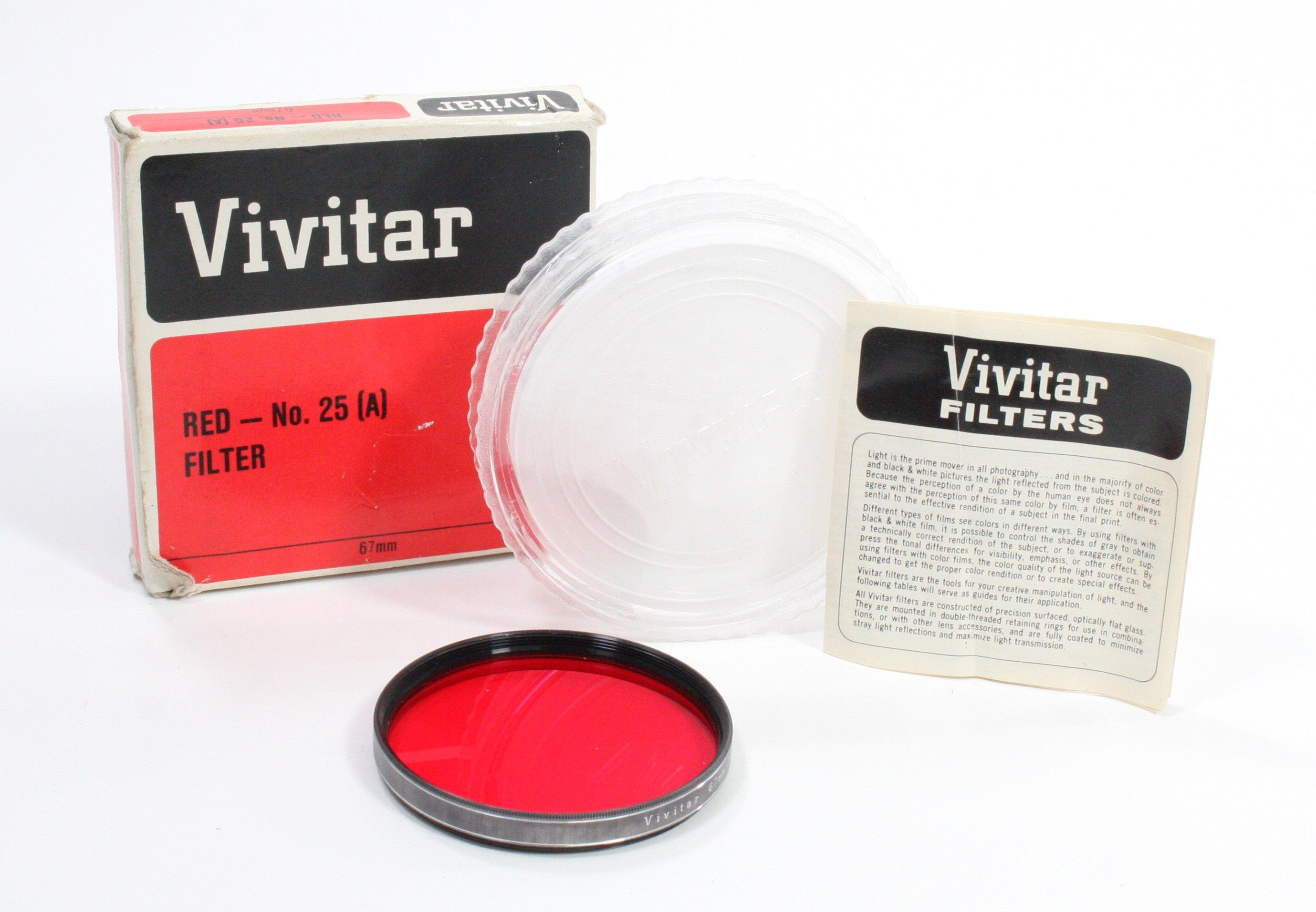 Vivitar Red No. 25 (A) 67mm Filter