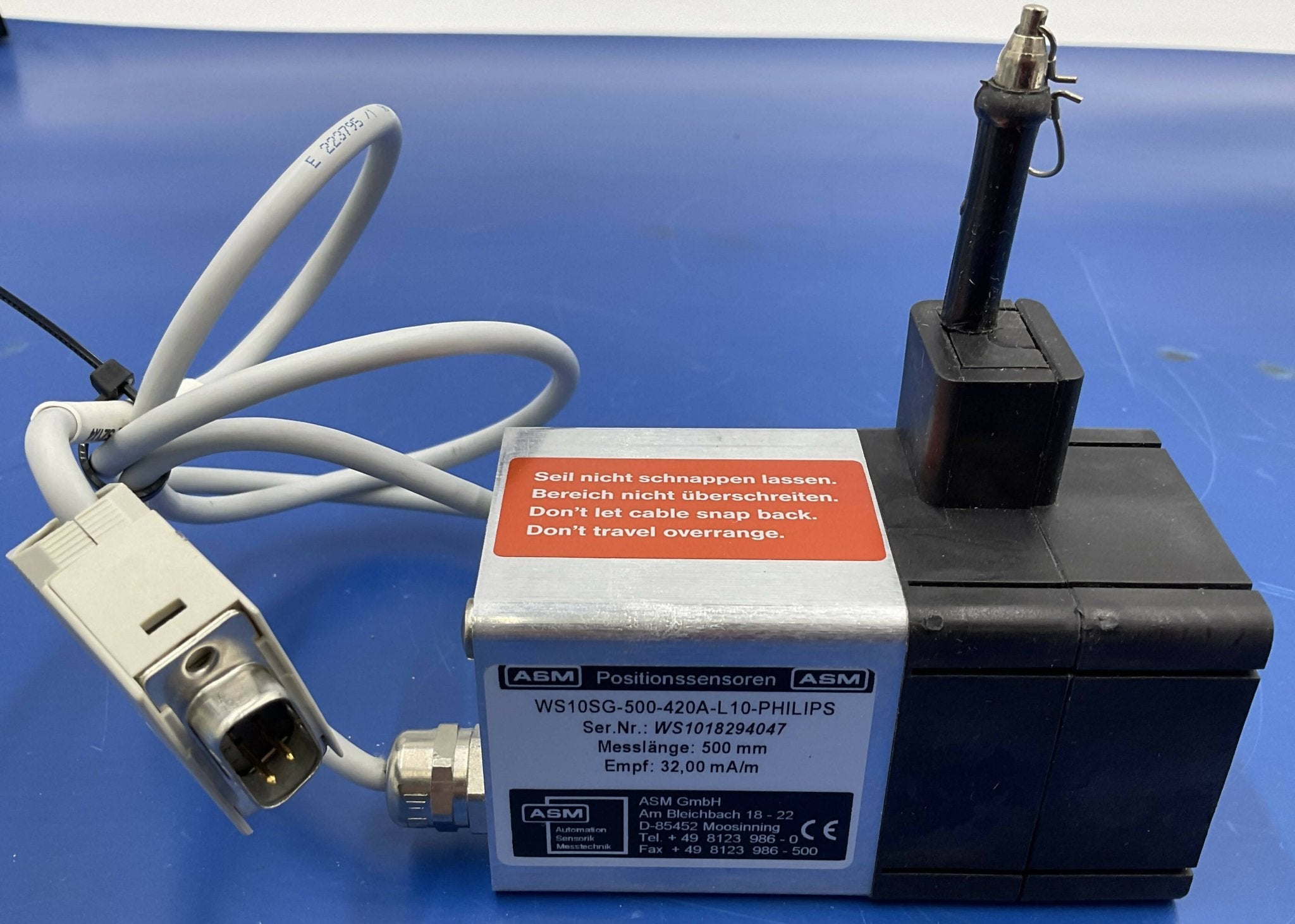 Philips WS10SG-500-420A-L-10 - Wire Position Sensor CT Front View | Alo Tech Solutions