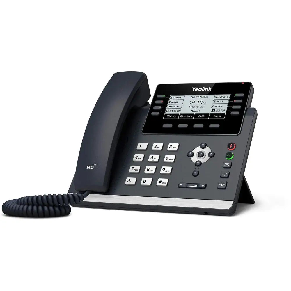 Yealink SIP-T43U 12-Line Gigabit IP Phone PoE Dual USB 1301202 - Refurbished