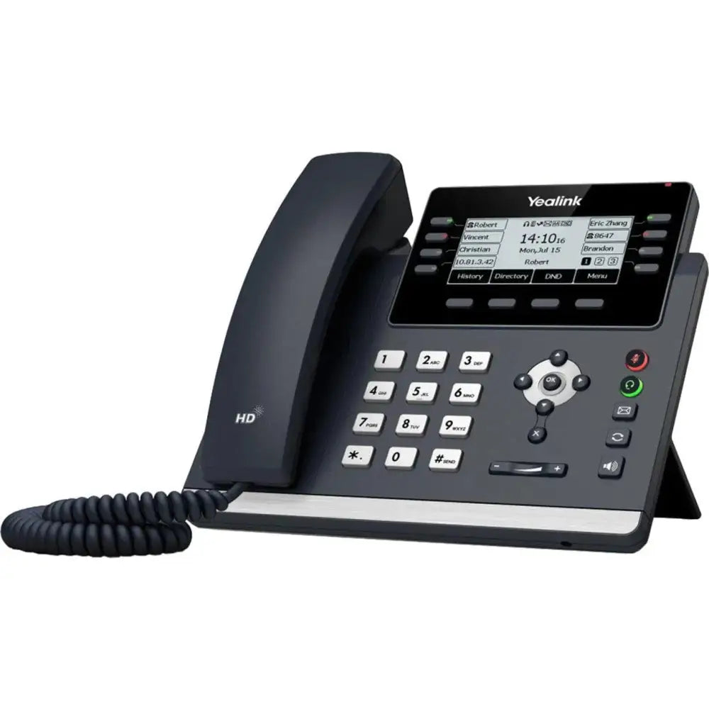 Yealink SIP-T42S 12-Line Gigabit IP Phone - PoE, HD Voice, USB - Refurbished