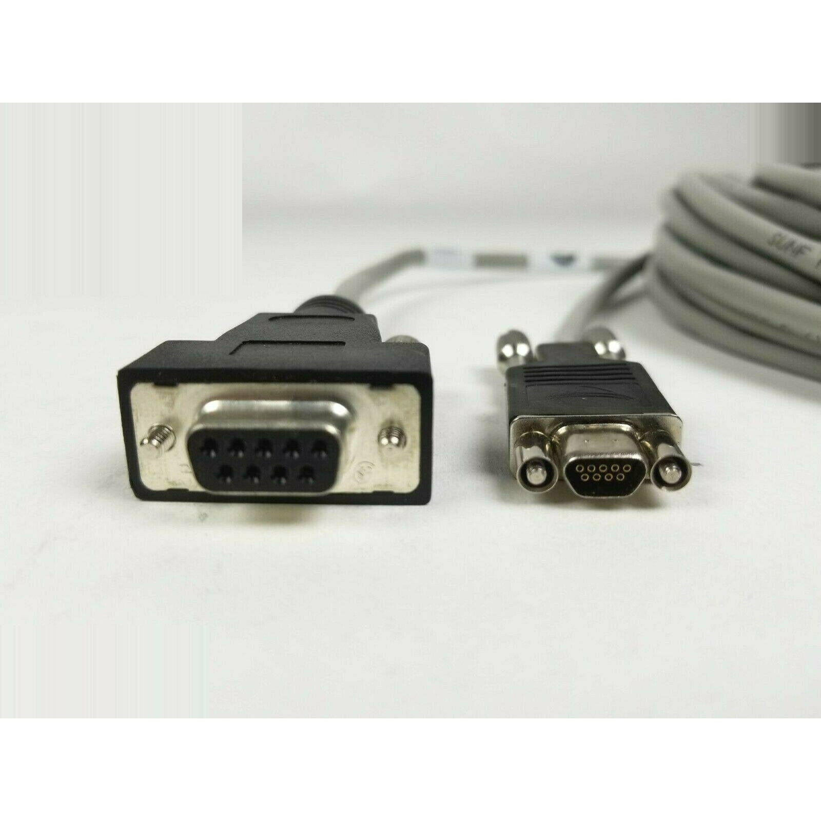 25FT EMC Null Modem Micro-DB9 Male to DB9 Female Serial Cable 038-003-084 Grey - AloinfoUSA