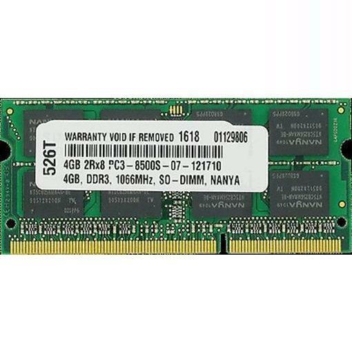 4GB DDR3 8500 SODIMM 204-PIN 1066MHZ CL7 1.5V 2RX8 609713577085 - AloinfoUSA