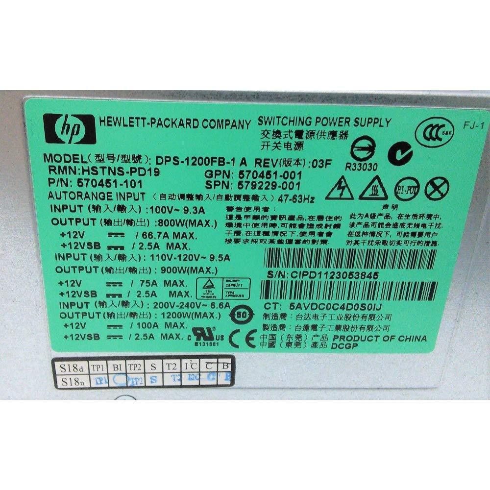 HP 570451-101 dps-1200fb-1a a hstns-pd19 579229-001 HP 1200W HE PLATINUM Hot Plug PSU for Proliant Servers