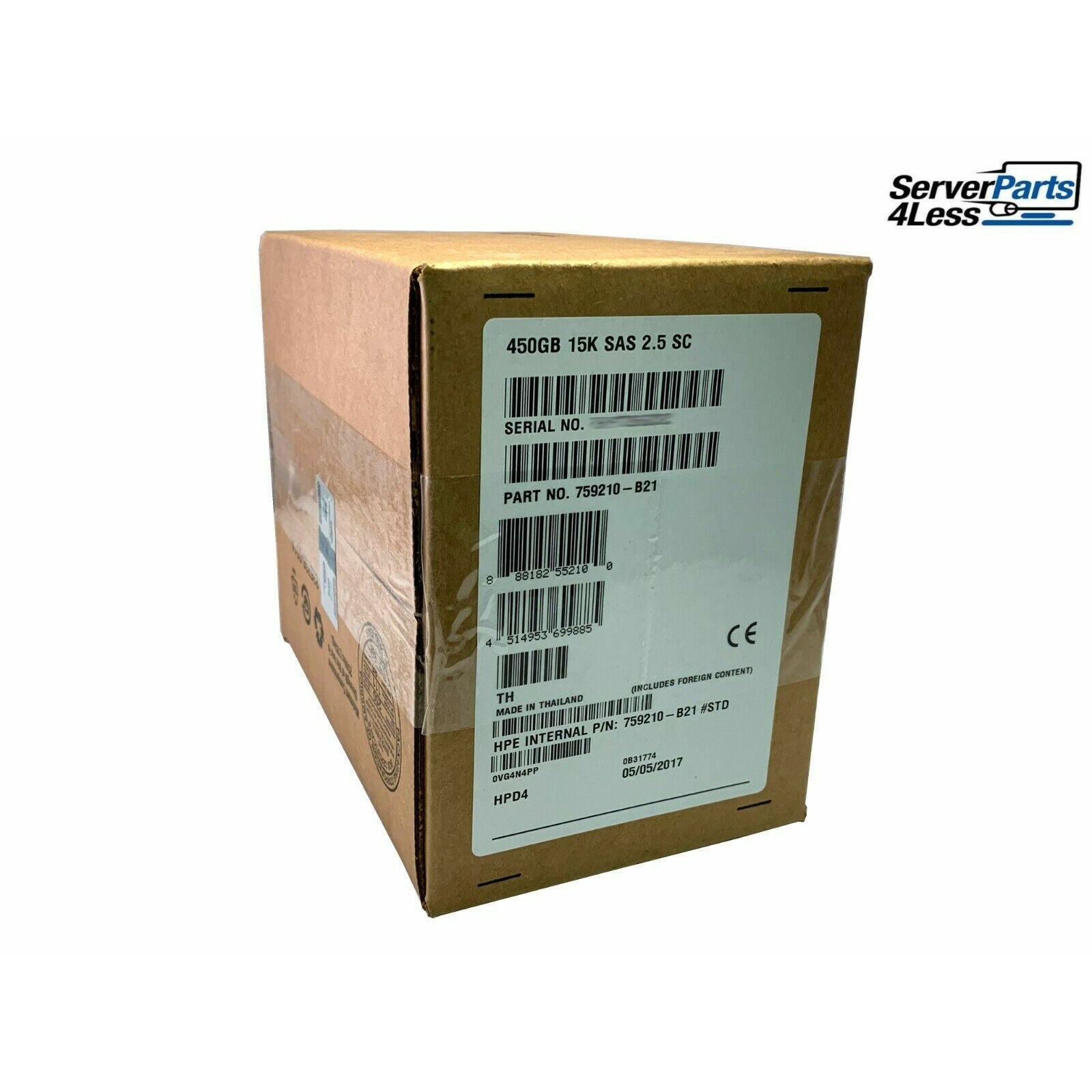 759210-B21 HPE 450GB 12G SAS 15K 2.5" SC HD 759547-001 - AloinfoUSA