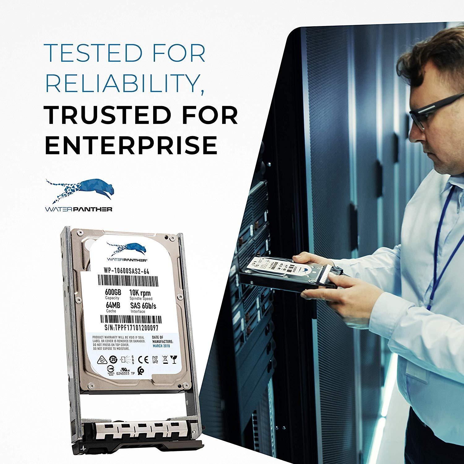 900-GB 10K-RPM SAS 6-Gbps 2.5-Inch Compatible with Dell PowerEdge Servers T20 C1100 R230 T430 T330 02RR9T 09X49P 08JRN4 Enterprise Internal Hot-Swappable Hard Drive in a 13G Dell Caddy - AloinfoUSA