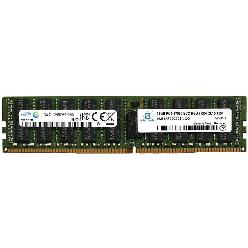 Adamanta 16GB (1x16GB) Server Memory Upgrade Compatible for Dell Poweredge, Dell Precision & HP Proliant Servers DDR4 2133MHz PC4-17000 ECC Registered Chip 2Rx4 CL15 1.2V DRAM RAM - AloinfoUSA