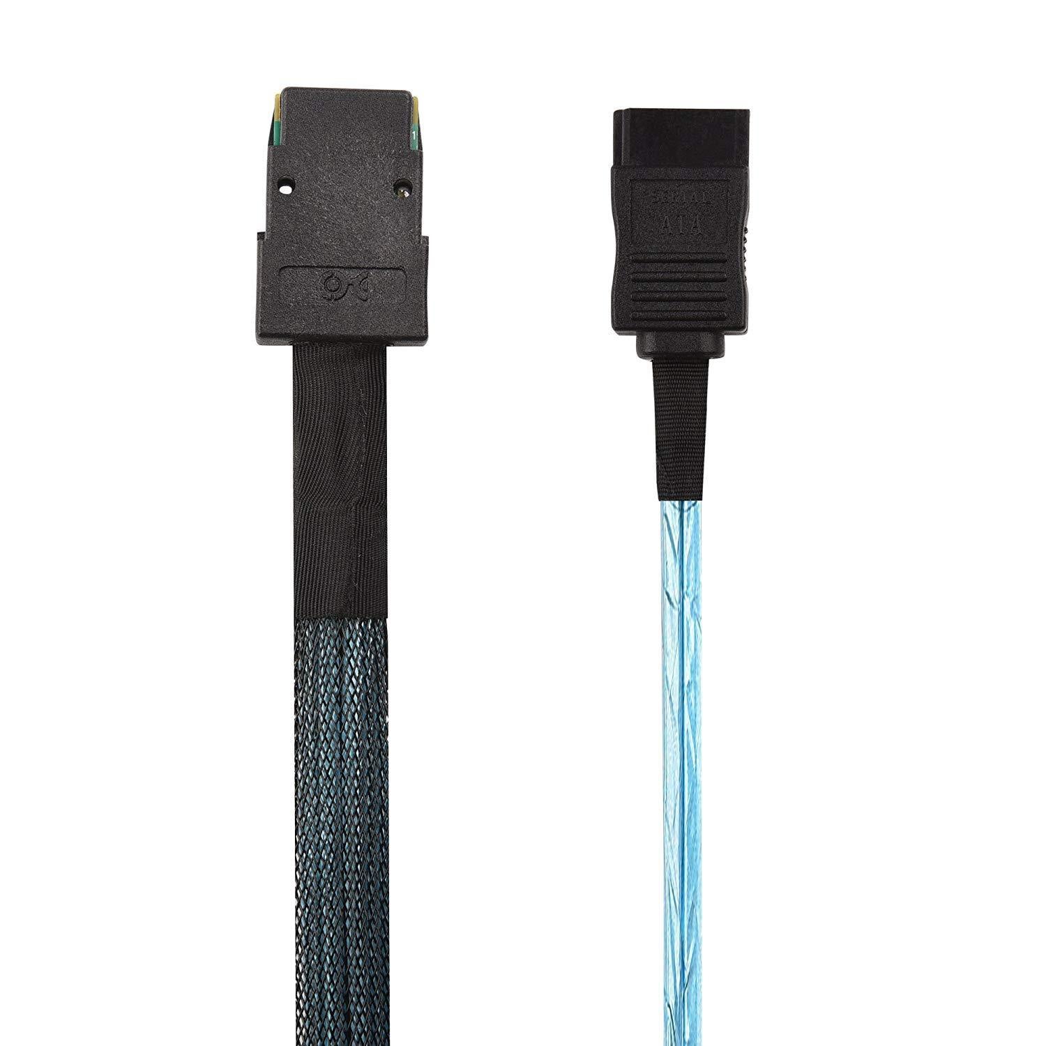 cable Internal Mini SAS to SATA Cable (SFF-8087 to SATA Forward Breakout) 3.3 Feet - AloinfoUSA