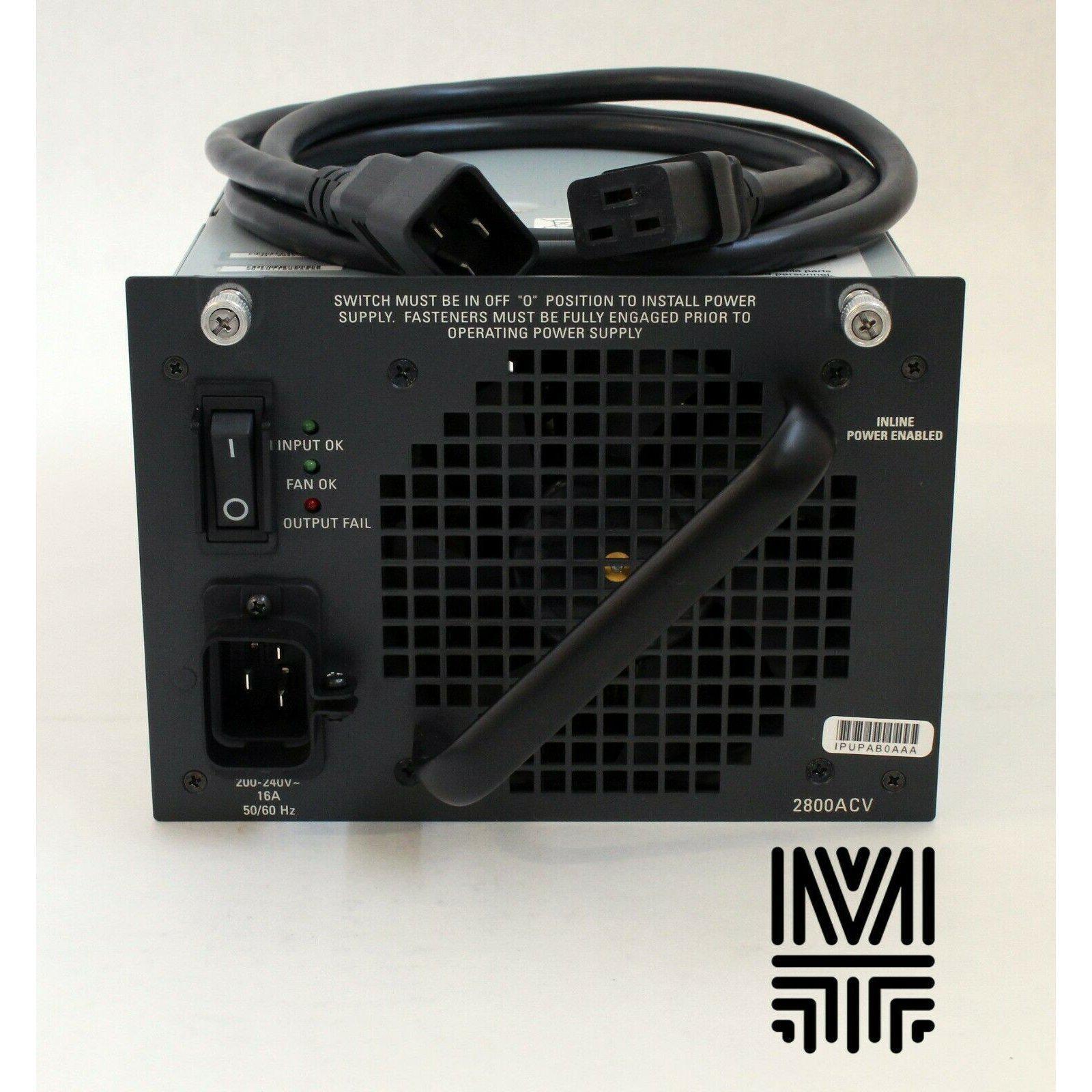 Cisco PWR-C45-2800ACV CATALYST 4500 SPARE 2800W AC Power Supply with Power Cord - AloinfoUSA