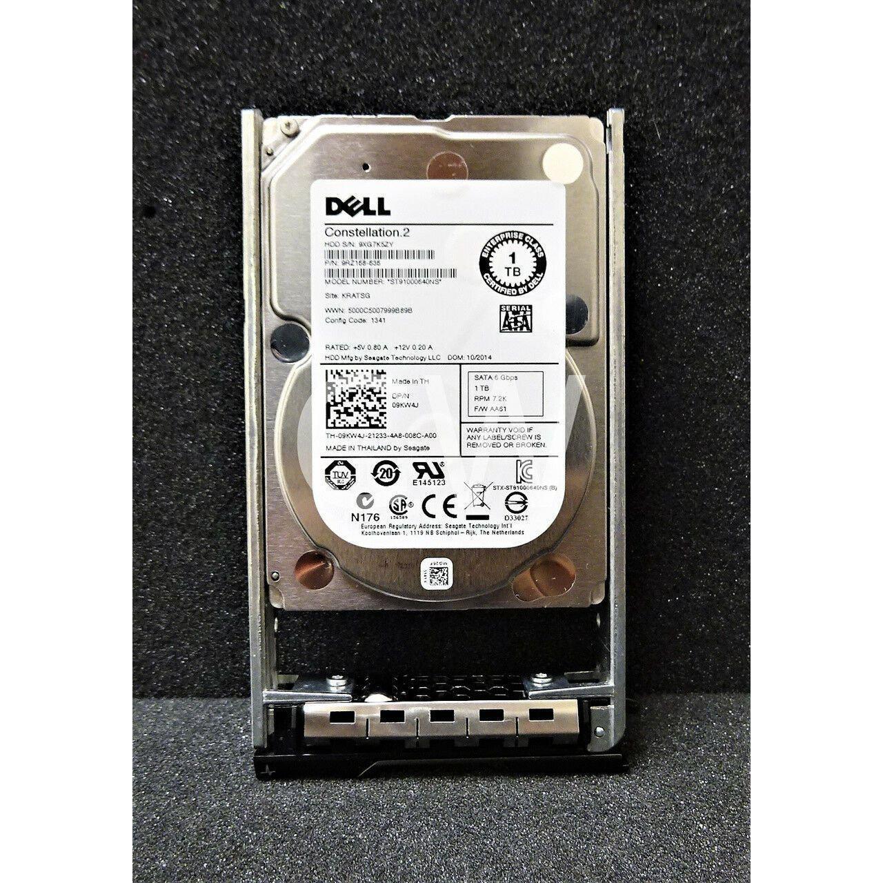 Dell 9KW4J 09KW4J 1TB 7.2K 6G 64MB 2.5in SATA Hard Drive ST91000640NS PowerEdge 712951490471 - AloinfoUSA