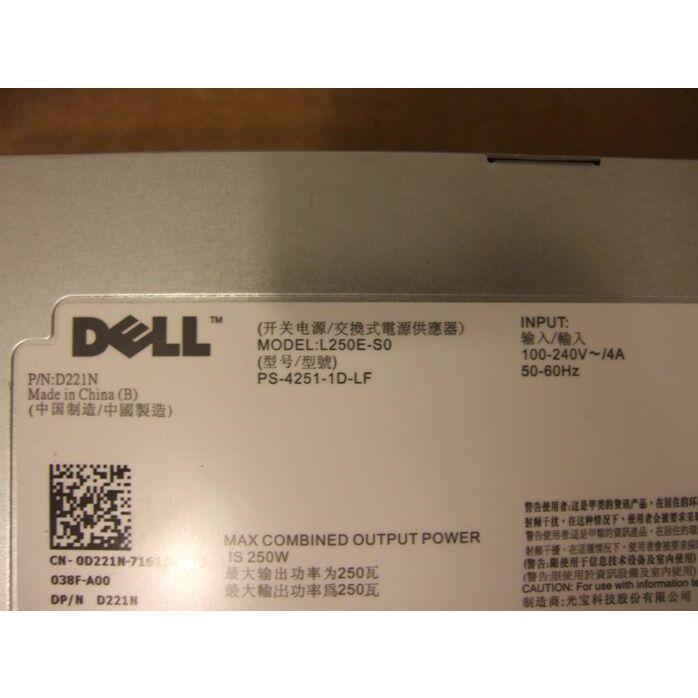Dell Power Supply PowerEdge R210 NPS-250LB A L250E-S0 PS-4251-1D-LF C627N D221N - AloinfoUSA
