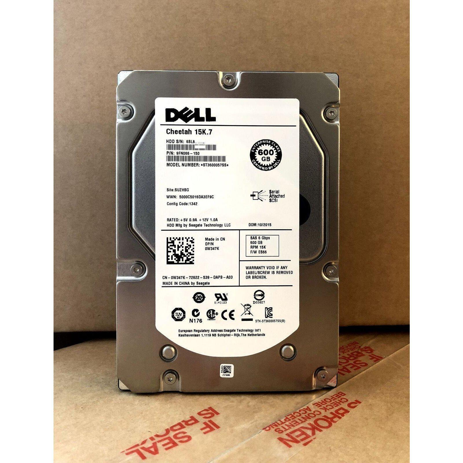 Dell W347K 0W347K ST3600057SS 600GB 15K 6G 3.5" SAS HDD HARD DRIVE 9FN066-150 5704327896883 - AloinfoUSA