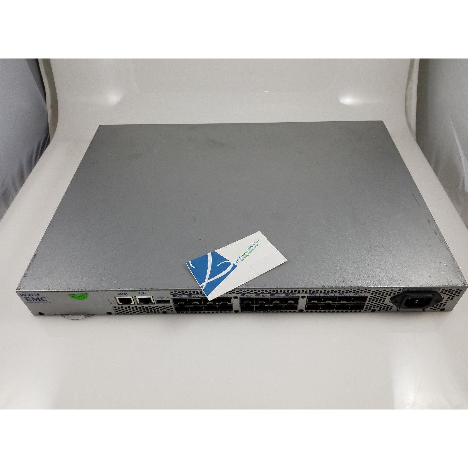 EMC DS-300B 24/24 ACTIVE PORTS BROCADE SILKWORM 300 8GB/S SAN SWITCH CONNECTRIX 12302377919 - AloinfoUSA