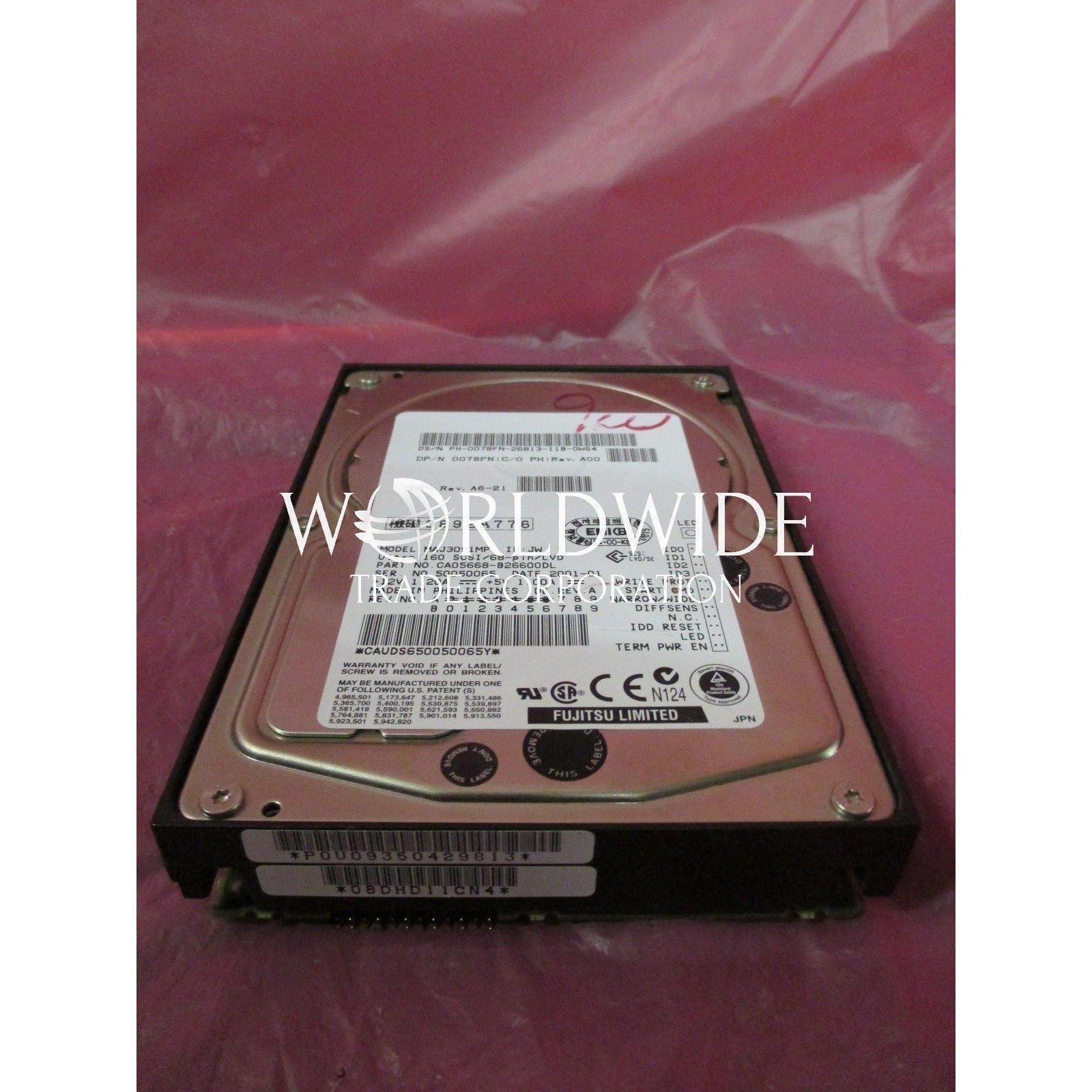 Fujitsu MAJ3091MP 9.1GB 10K RPM U160 68-Pin SCSI Disk CAO5668-B26600DL 102646249840 - AloinfoUSA