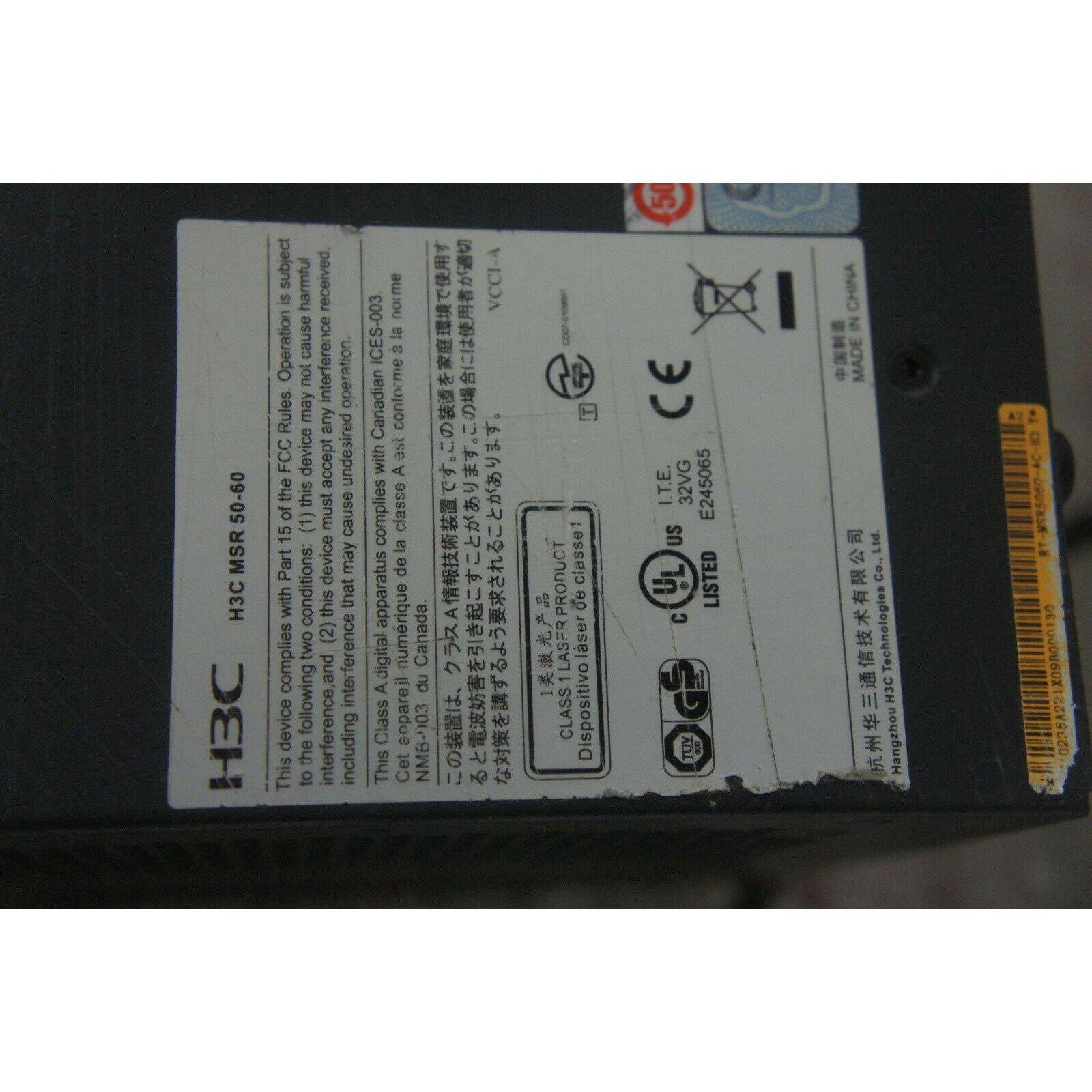 H3C MSR 50-60 Multi-Service Router - AloinfoUSA