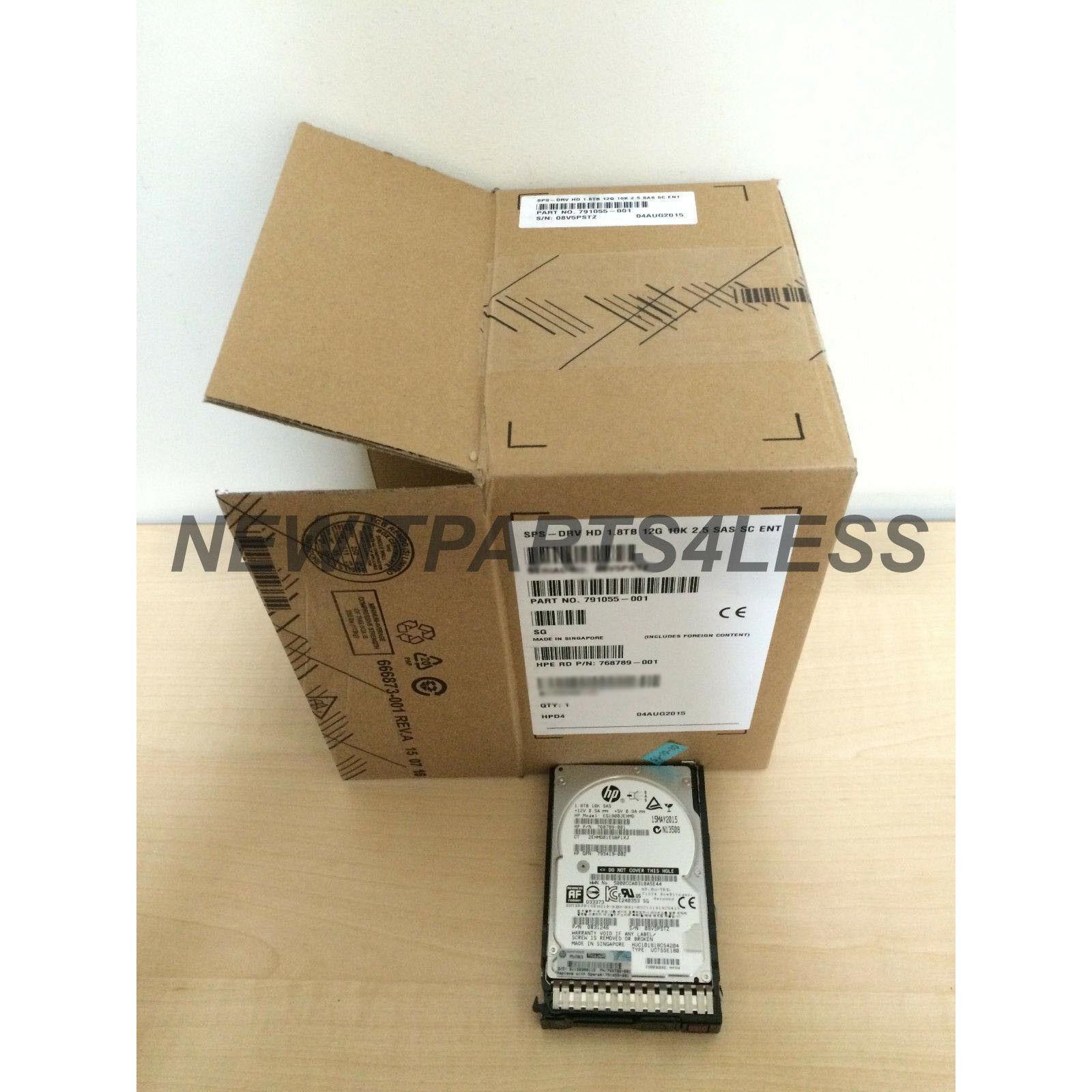 HP 1.8TB 12G SAS 10K 2.5IN SC 512E 791034-B21 791055-001 768789-001 - AloinfoUSA