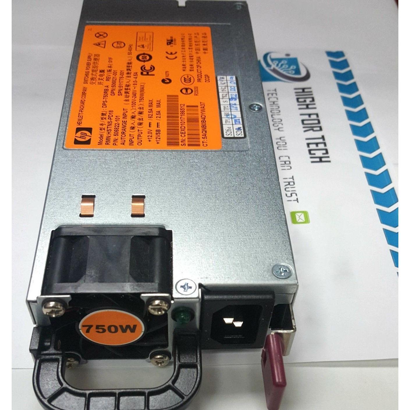 HP 511778-001 512327-B21 506822-001 750W CS HE PSU G6 G7 HSTNS-PD18 DPS-750RB 884420588146 - AloinfoUSA