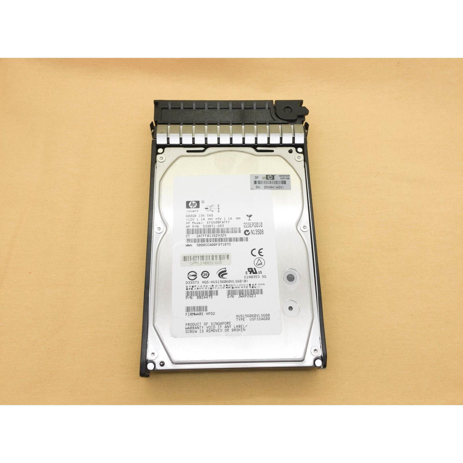 HP 516828-B21 600GB 15K 6G DP RPM SAS 3.5 Hard Drive HDD 517354-001 884420695721 - AloinfoUSA