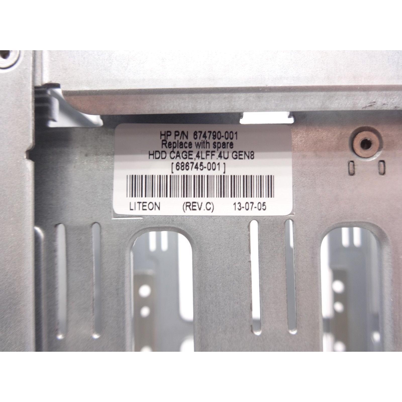 HP 686745-002 ML350E G8 4 Bay SAS/SATA Drive Cage - AloinfoUSA