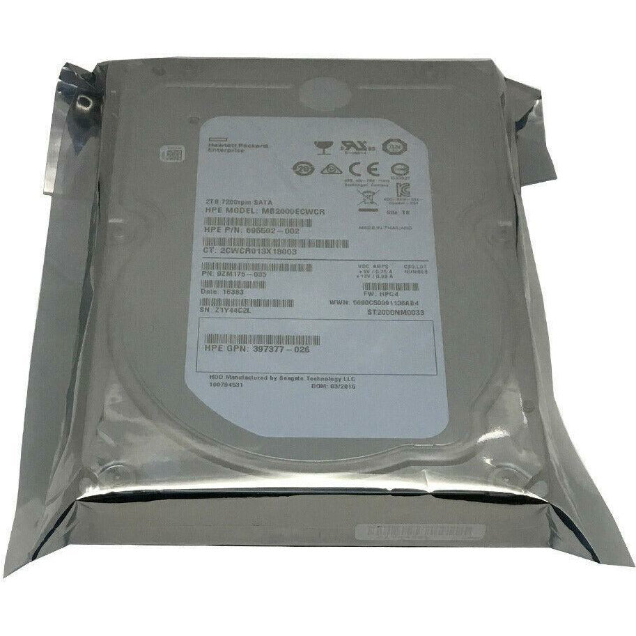 HP / Seagate 2TB ST2000NM0033 7200RPM 128MB Cache SATA 6Gb/s 3.5" Enterprise HDD 763649030042 - AloinfoUSA