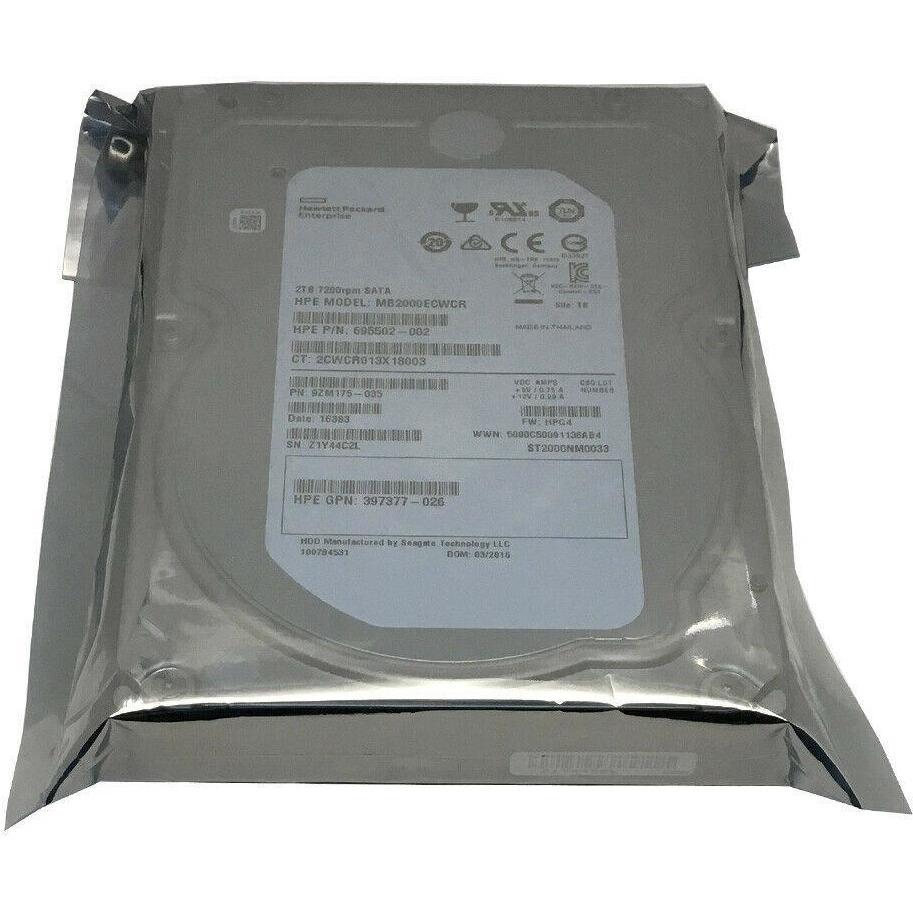HP / Seagate 2TB ST2000NM0033 7200RPM 128MB Cache SATA 6Gb/s 3.5" Enterprise HDD 763649030042 - AloinfoUSA