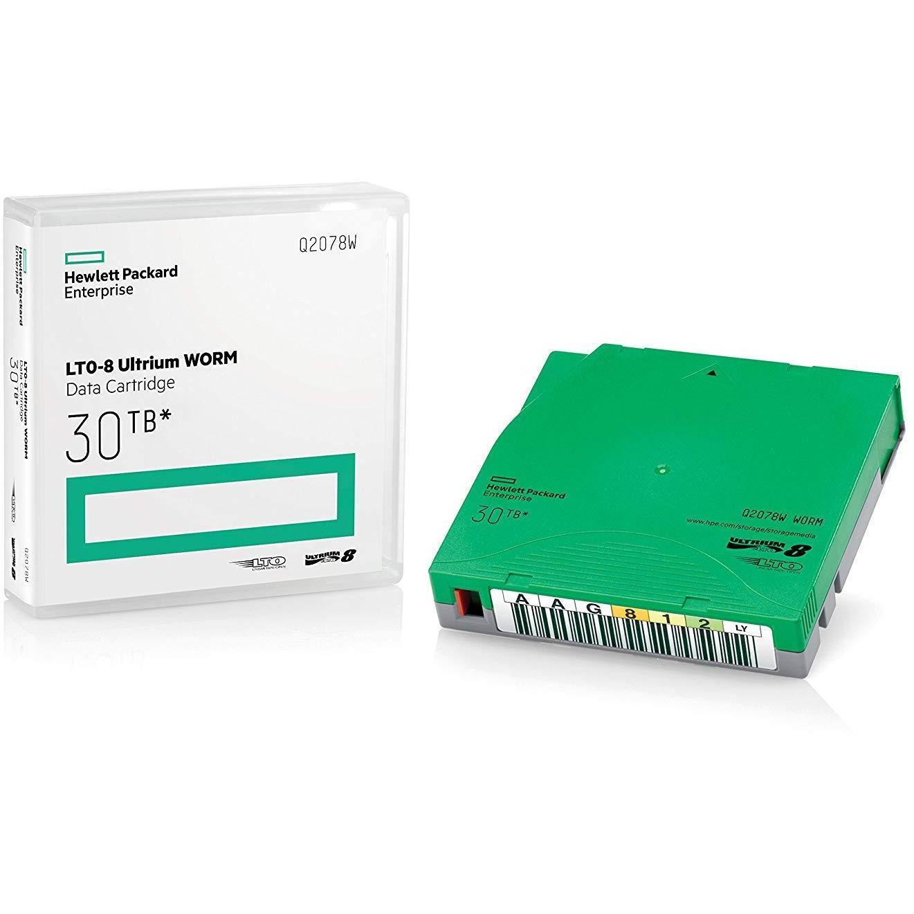 HPE Standard Storage Media - LTO Ultrium Green (Q2078A) LTO8 LTO-8 Fita Cartucho - AloinfoUSA