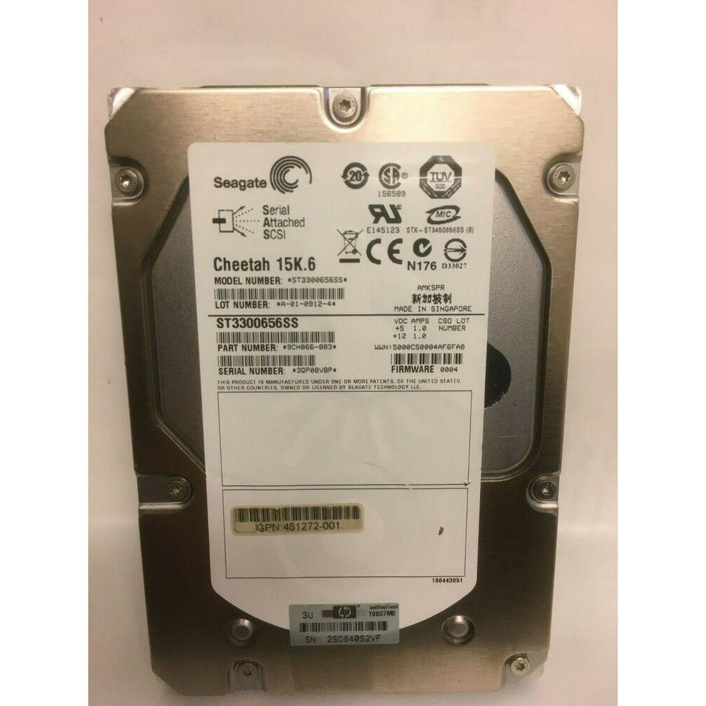HP/SEAGATE 15K.6 ST3300656SS 300GB SAS HARD DRIVE P/N: 9CH066-883 F/W:0004 715663213598 - AloinfoUSA