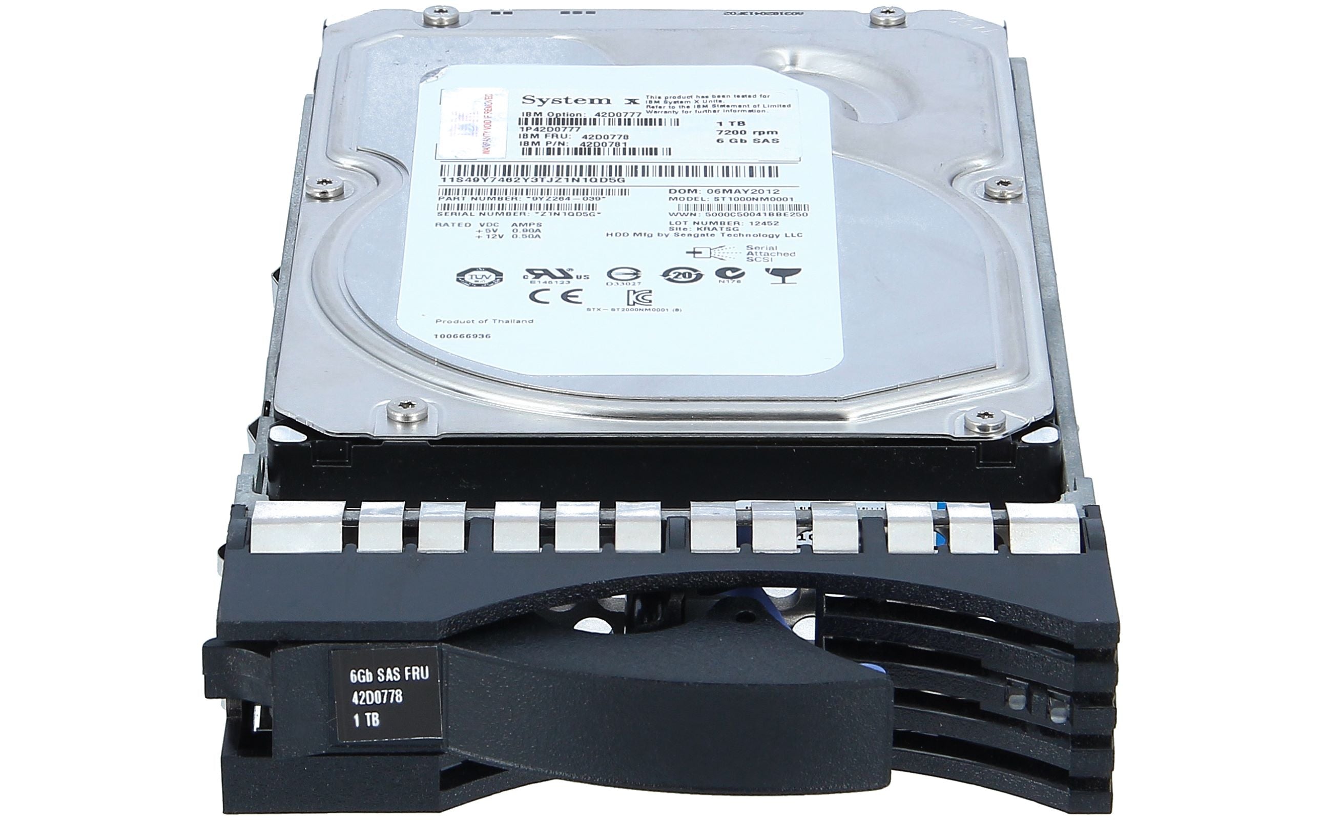Disco IBM Seagate ST1000NM0001 1 TB 7200RPM HOT-SWAP SAS Hard Drive W/ TRAY 42D0778 - AloTechInfoUSA