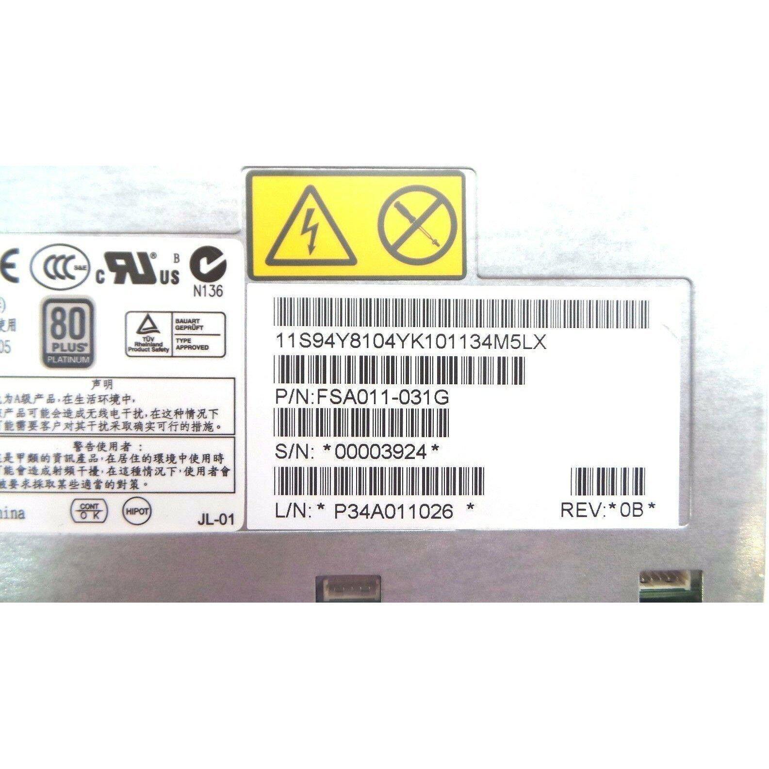 IBM 94Y8104 Hot Swap 550W Power Supply - x3650 M4 Server 658759194497 Fuente - AloinfoUSA