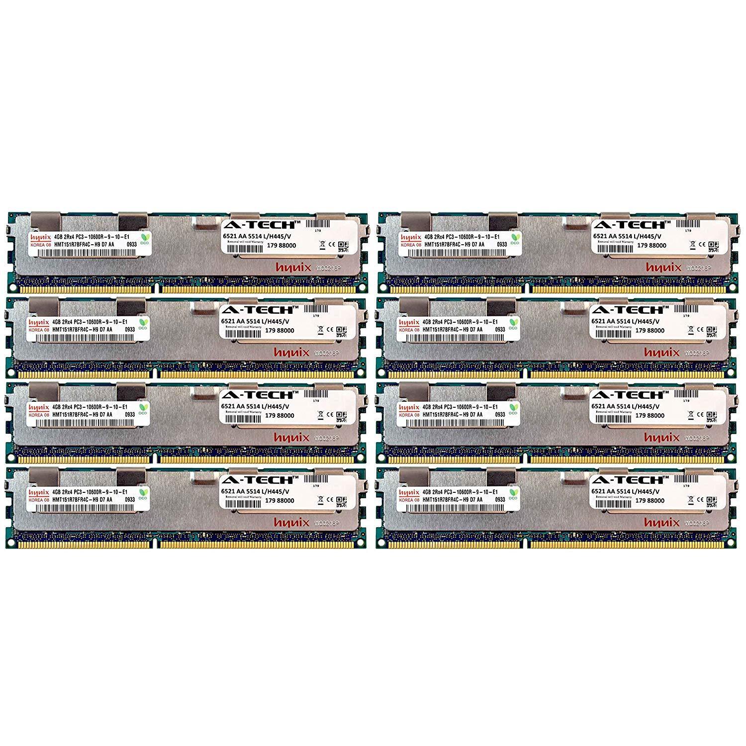 Memoria A-Tech Hynix 8GB Module PC3-10600 1.35V For Dell PowerEdge R820 A2626093 R910 T410 R415 A2862069 M610 R510 R710 A2862074 T610 T710 A3721482 C1100 C2100 C6145 C6100 C6105 R320 C6220 Memory RAM-FoxTI