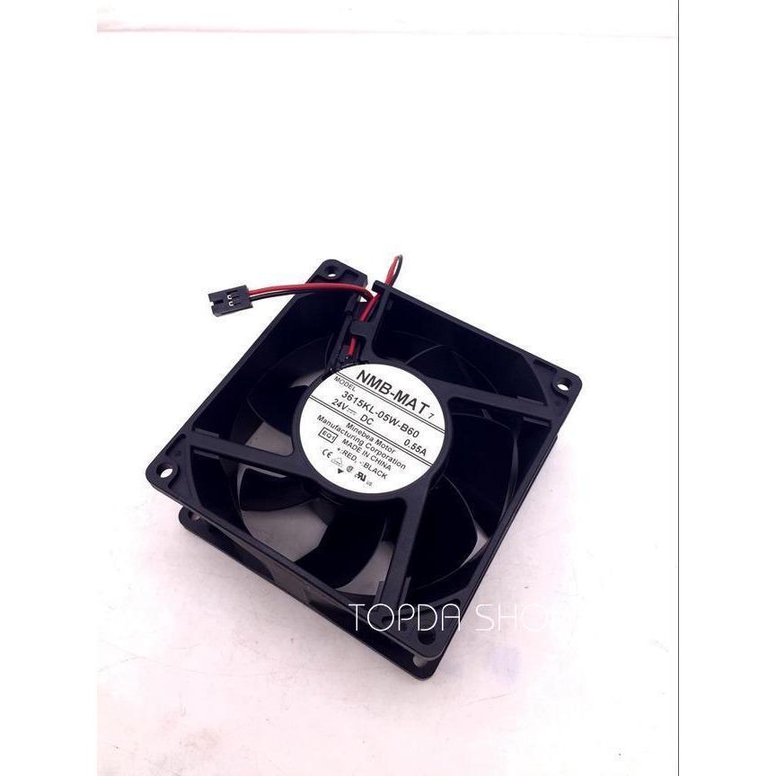 NMB 3615KL-05W-B60 Inverter cooling fan DC24V 0.55A 92*92*38MM 2pin 819599206195 - AloinfoUSA