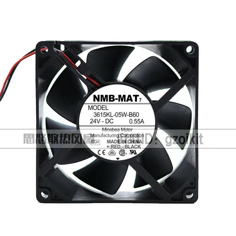 NMB-MAT 3615KL-05W-B60 24V 0.55A 92*92*38MM 9CM Inverter Cooling Fan - AloinfoUSA