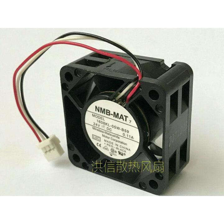 Original NMB Fan 1608KL-05W-B59 DC 24V 0.11A 3 Pin 4020 4CM Inverter fan - AloinfoUSA