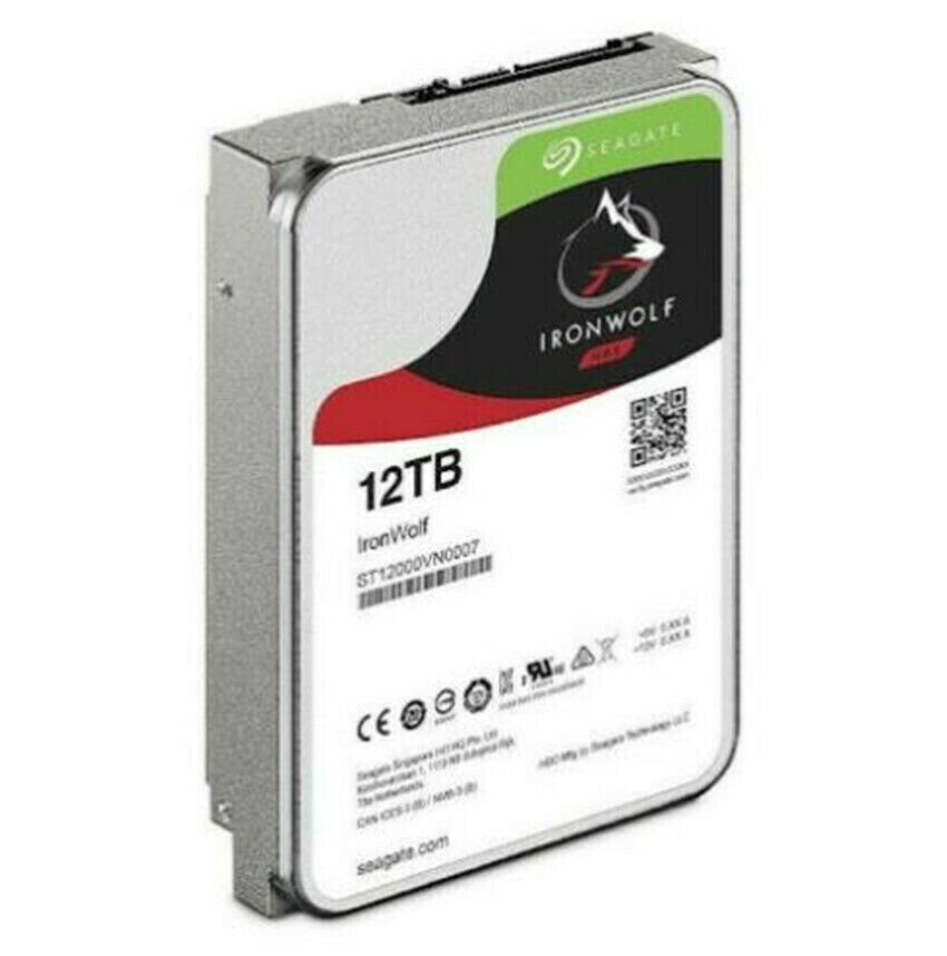 Disco duro Seagate IronWolf NAS de 12 TB HDD 7200 RPM SATA ST12000VN0007
