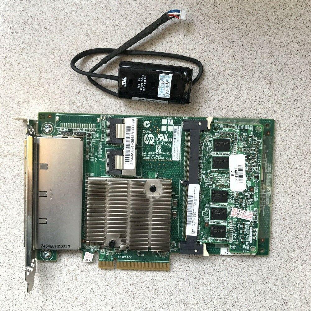 Controladora HP Smart Array P822 / 2GB FBWC 6GB SAS RAID Controller Battery - AloinfoUSA