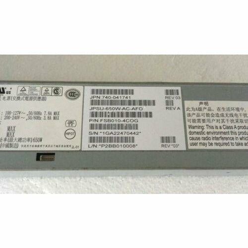 Fonte Juniper JPSU-650W-AC-AFO 650W AC Power Supply for QFX5100 QFX5200 - MFerraz Tecnologia