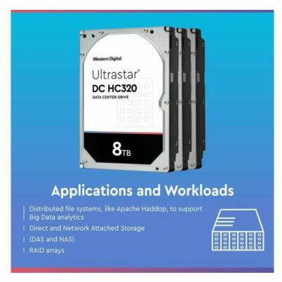 HGST 8 TB WD Ultrastar DC HC320 SATA 7200 RPM 256 MB 3.5" HDD HUS728T8TALE6L4