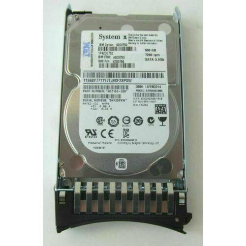 Disco 42D0756 42D0752 42D0753 IBM 500GB 7.2K 3G SFF 2.5'' SATA HDD HARD DRIVE - MFerraz Tecnologia