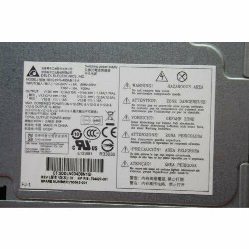 Fonte HP Z230 Tower 400W PSU Power Supply Unit 704427-001 705045-001 - MFerraz Tecnologia
