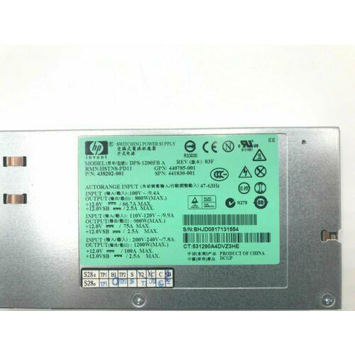 Fonte 441830-001 HP 1200 WATT POWER SUPPLY HOT PLUG DL580 G5 437572-B21 438202-001 - MFerraz Tecnologia