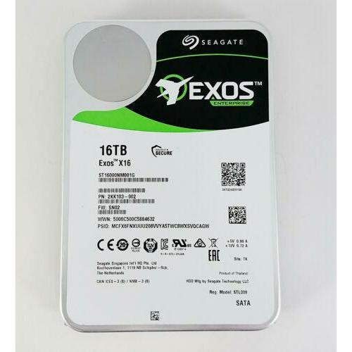 Disco Seagate Exos X16 ST16000NM001G 16 TB 512e/4Kn SATA 6Gb/ s Hard Disk Drive - MFerraz Tecnologia