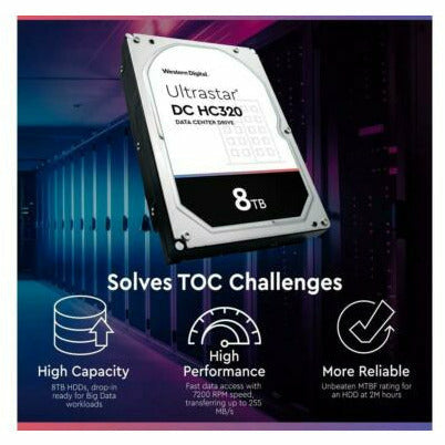 HGST 8 TB WD Ultrastar DC HC320 SATA 7200 RPM 256 MB 3.5" HDD HUS728T8TALE6L4