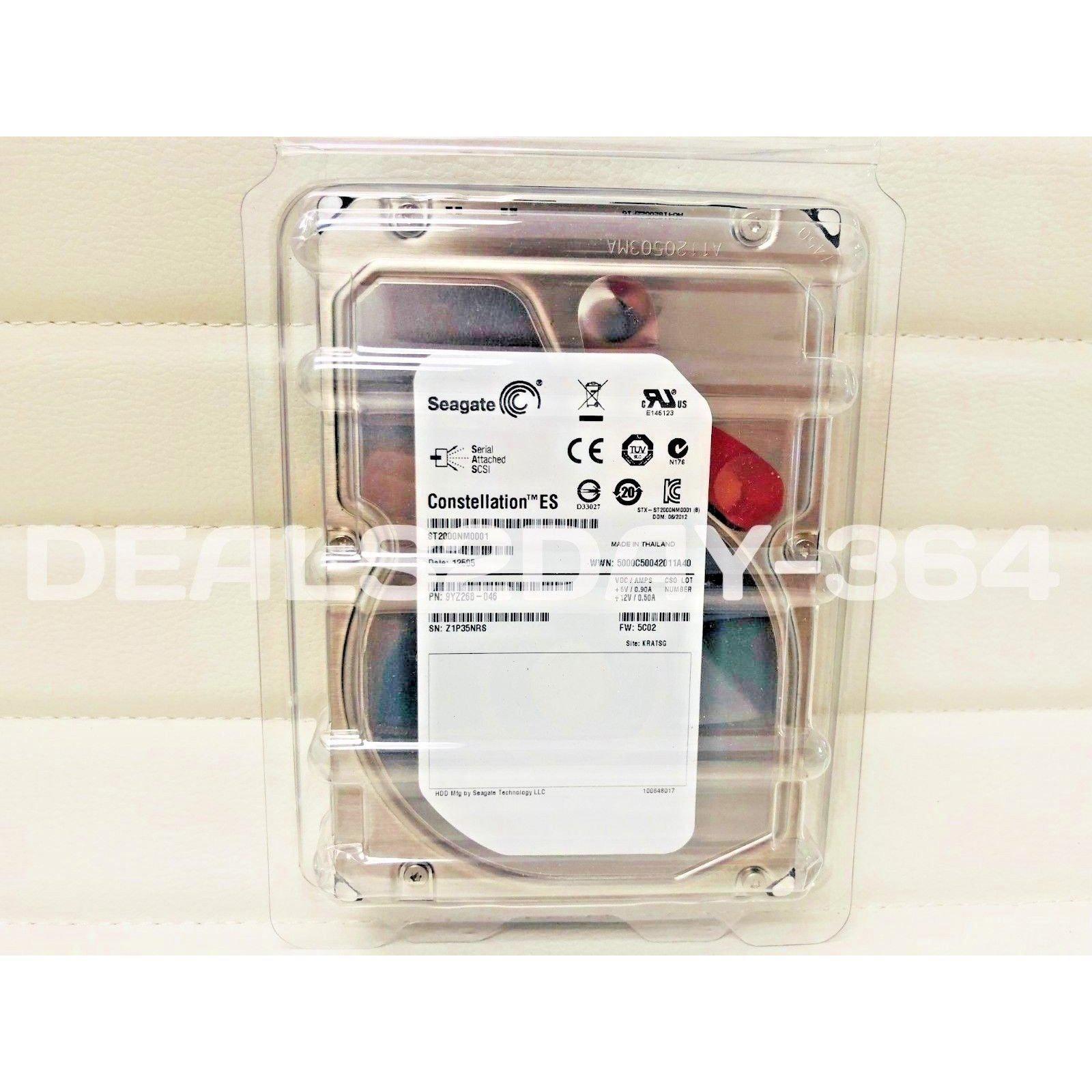 Seagate Constellation ES, ST2000NM001, 9YZ268-046, 2TB, 3.5" HD SAS DRIVE*PN 763649028834 - AloinfoUSA