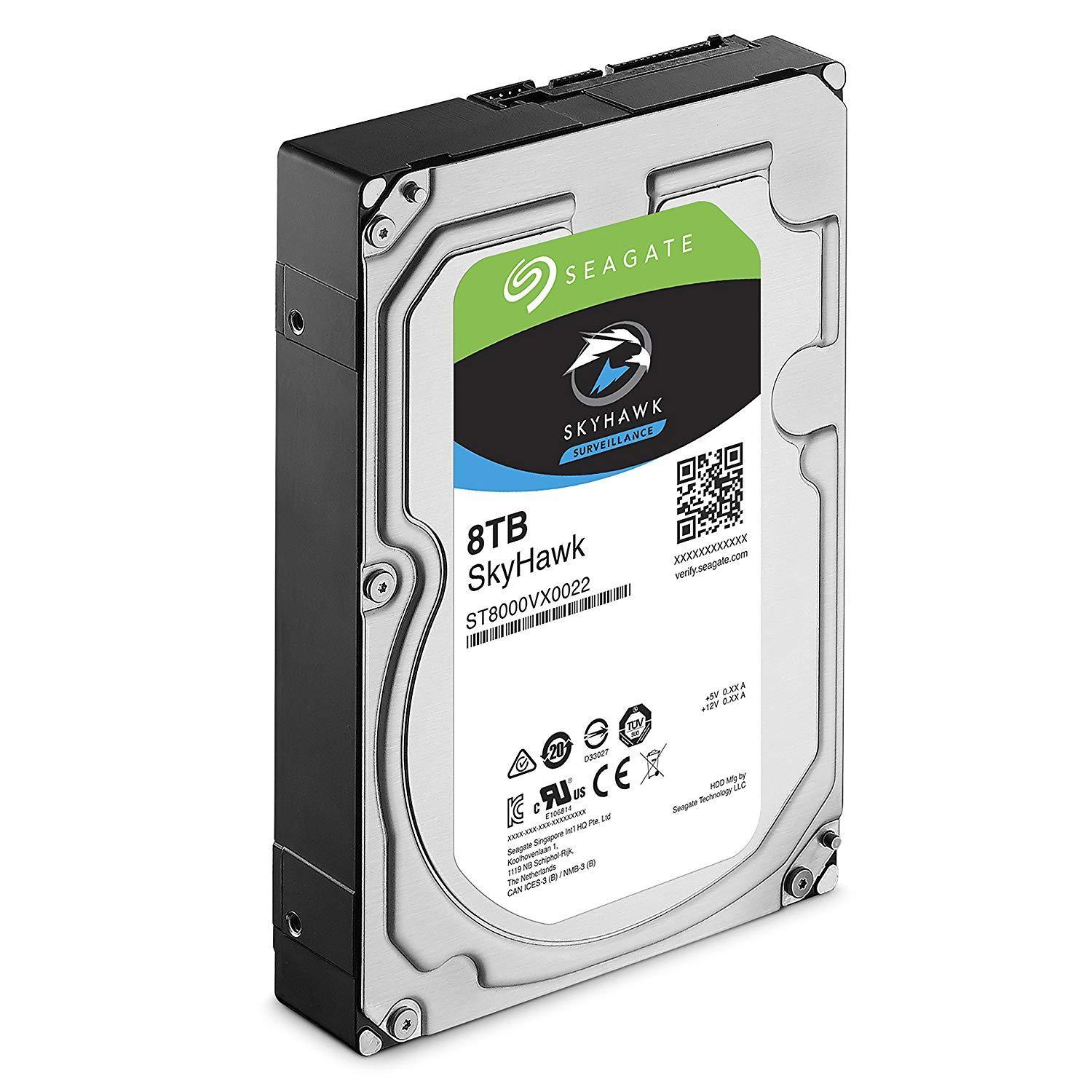 Seagate SkyHawk 8TB Surveillance Internal Hard Drive HDD – 3.5 Inch SATA 6Gb/s 256MB Cache for DVR NVR Security Camera System with Drive Health Management (ST8000VX0022) - AloinfoUSA