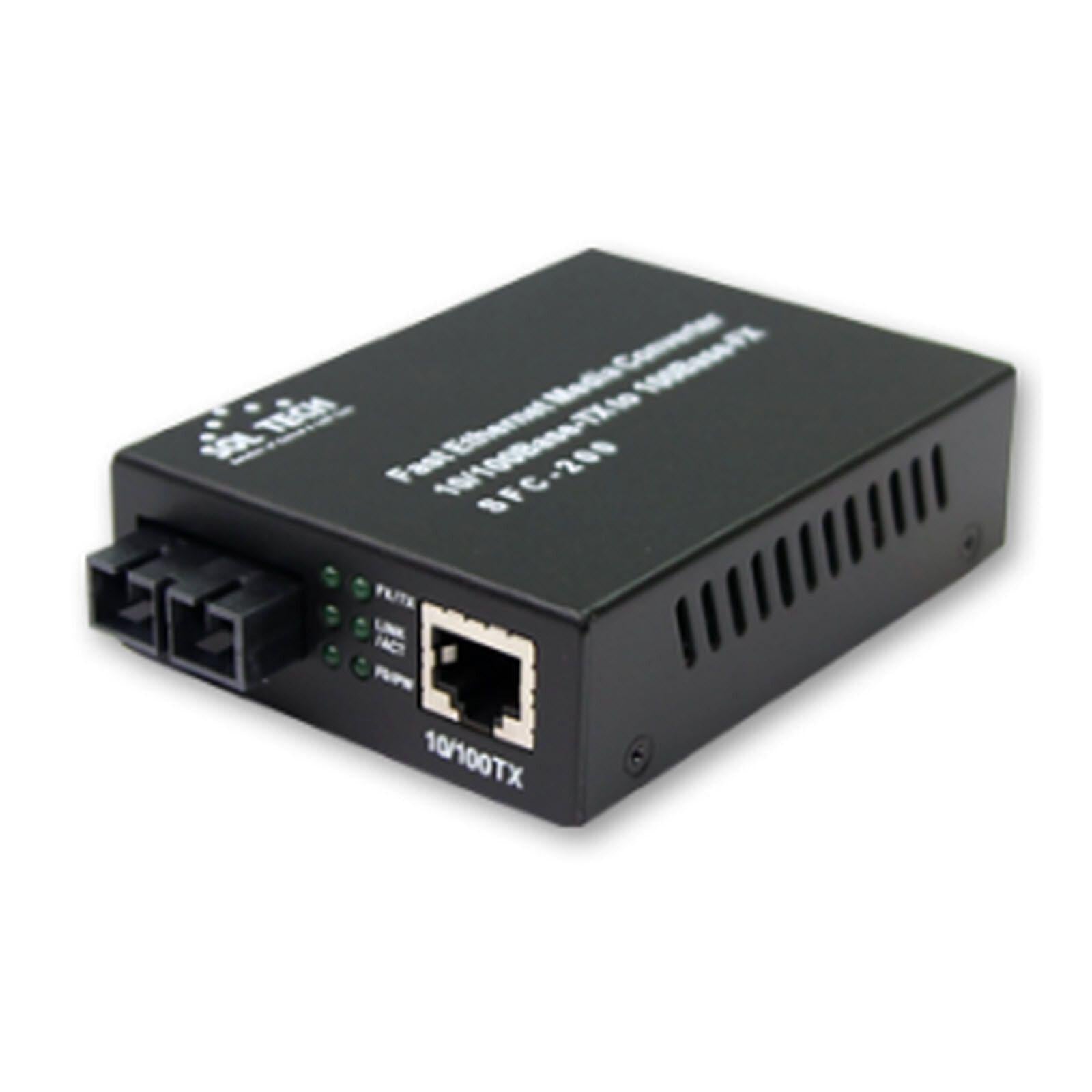 SOLTECH SFC200-SCM Fiber Optic Ethernet Converter Multi-mode 2km 1310nm SC Type - AloinfoUSA