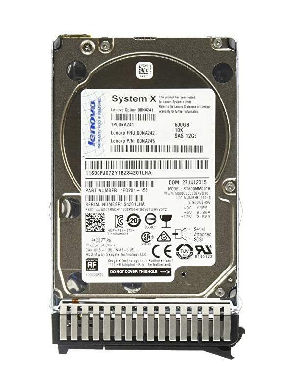 00NA242 IBM 600GB 10K 12Gbps 2.5" SAS Hard Drive