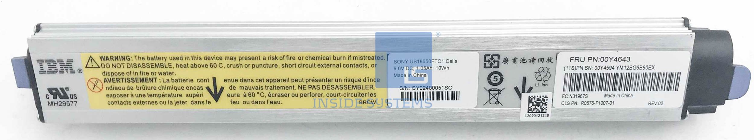 00Y4643-03 – V3700/V5000 Cache Li-Ion Battery