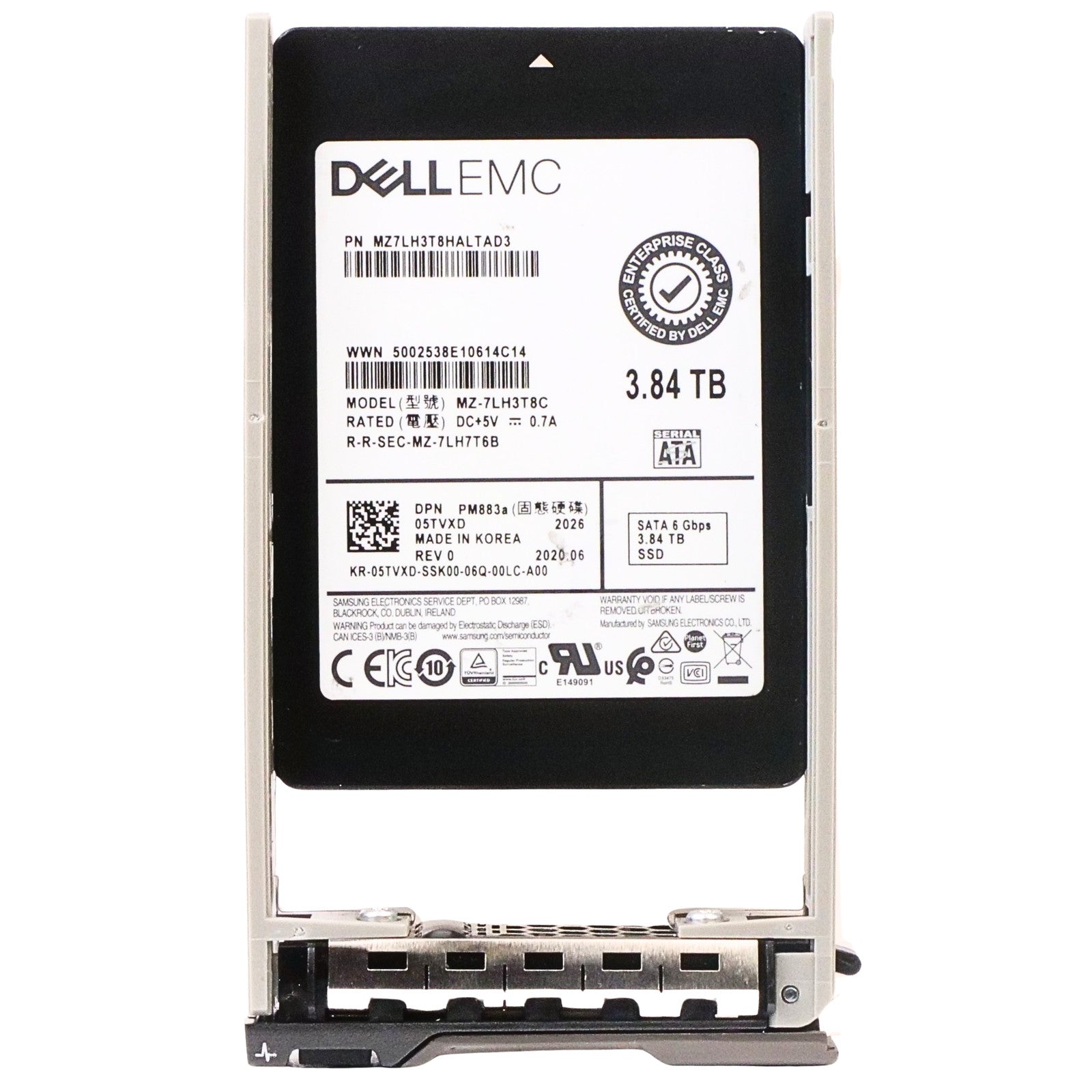 Dell G13 0FYP5F 3.84TB 1 DWPD SATA 6Gb/s 3D TLC 2.5in Recertified SSD