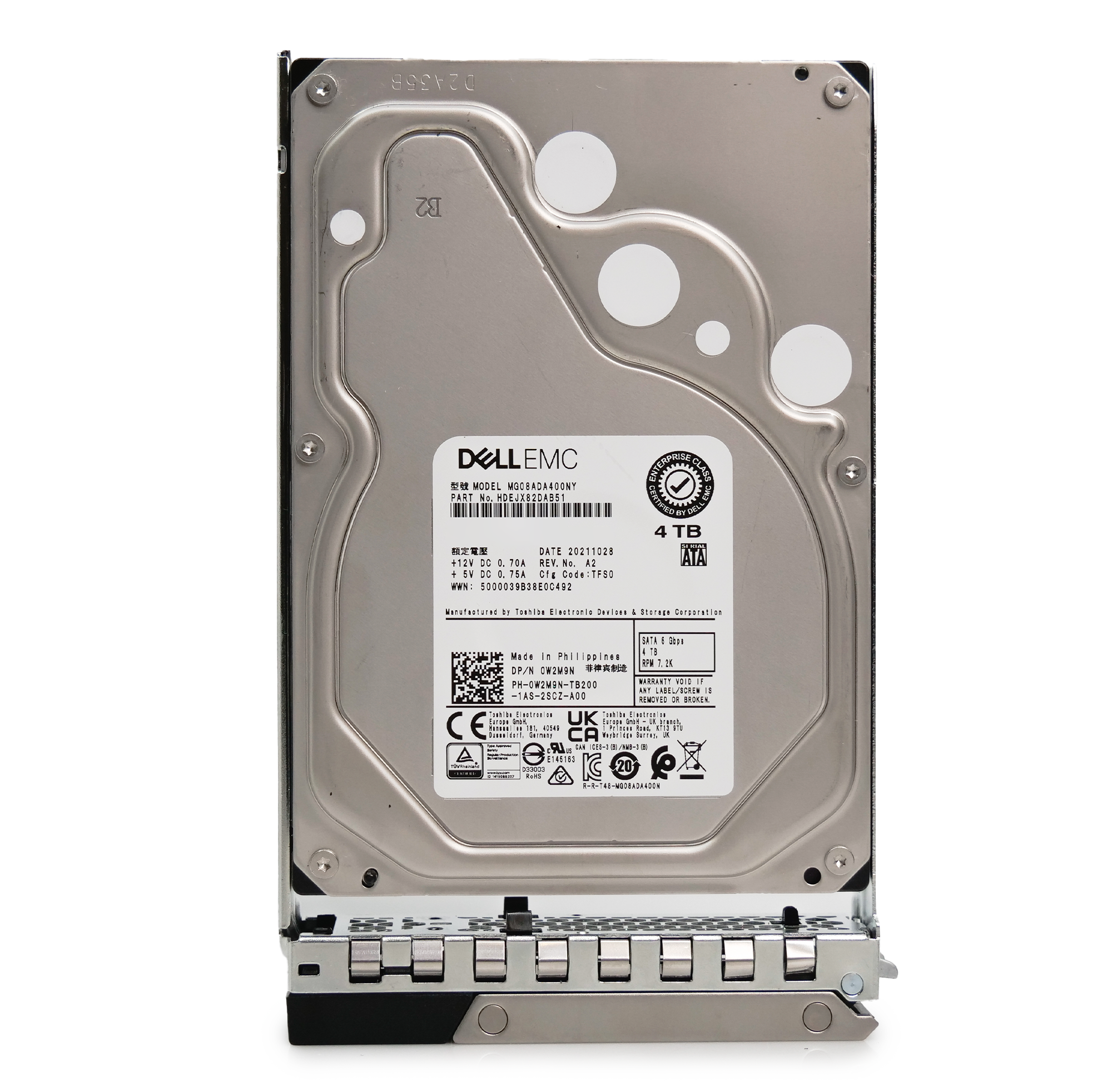 Dell G14 MWHY9 4TB 7.2K RPM SATA 6Gb/s 512n 3.5in Hard Drive