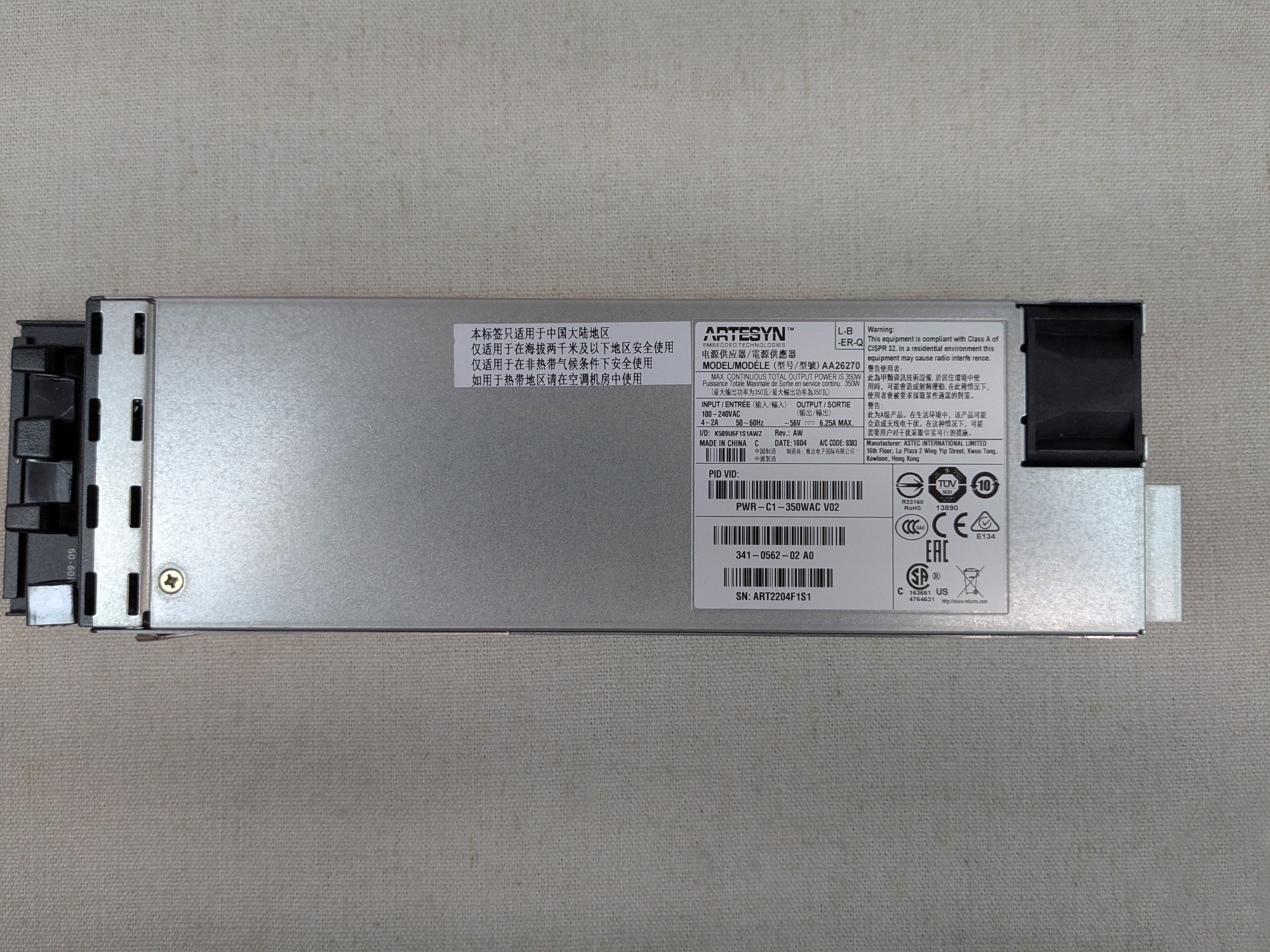 Cisco Catalyst WS-C3850-12XS-S 12-Port 10Gbe SFP+ L3 Switch 1x 350W PSU