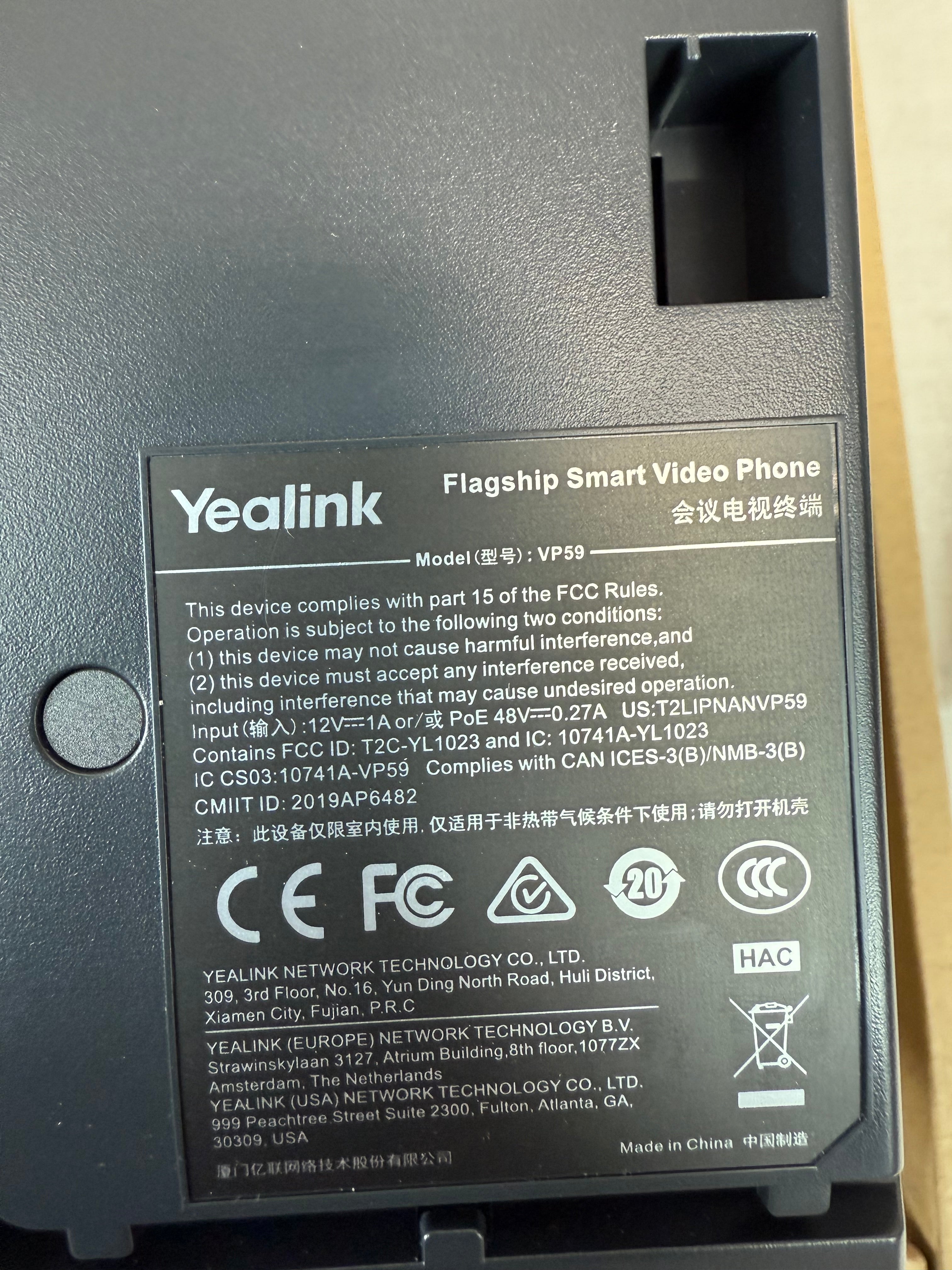Open Box Yealink VP59 Flagship Smart Video Phone